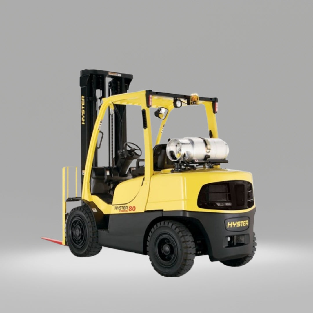 Montacargas Contrabalanceado HYSTER H80-120Ft Gas Lp Con Llantas Rudomáticas