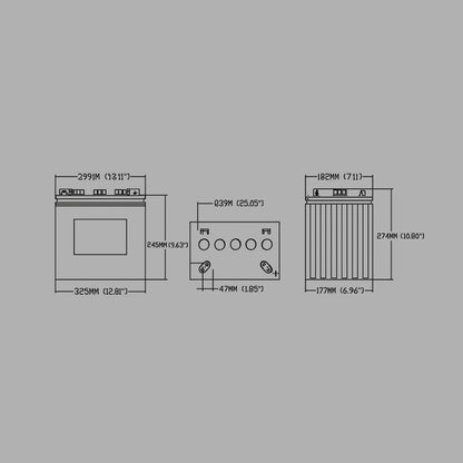 Bateria De Plomo-Acido Rolls Modelo 12 FS GC-HC 12v-206ah