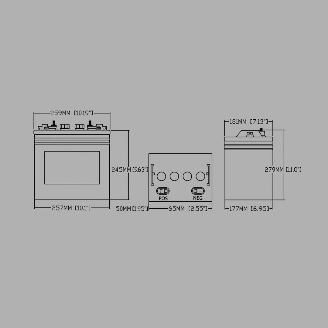 Bateria De Plomo-Acido Rolls Modelo 8 FS GC-HC 8V-233AH