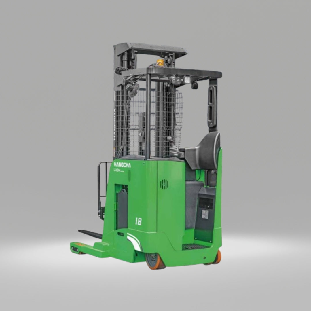 Montacargas Eléctrico Hangcha DR16Li con Batería de Litio (Reach Truck)
