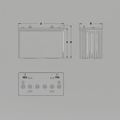 Batería AGM Marca Discover Modelo EV31A-A 12V-120AH