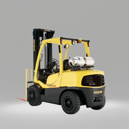Montacargas Contrabalanceado HYSTER H80-120Ft Gas Lp Con Llantas Rudomáticas