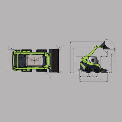 Minicargador ZOOMLION ZS120V Diésel Con Llantas De Caucho