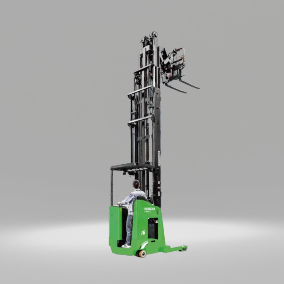 Montacargas Eléctrico Hangcha DR16Li con Batería de Litio (Reach Truck)