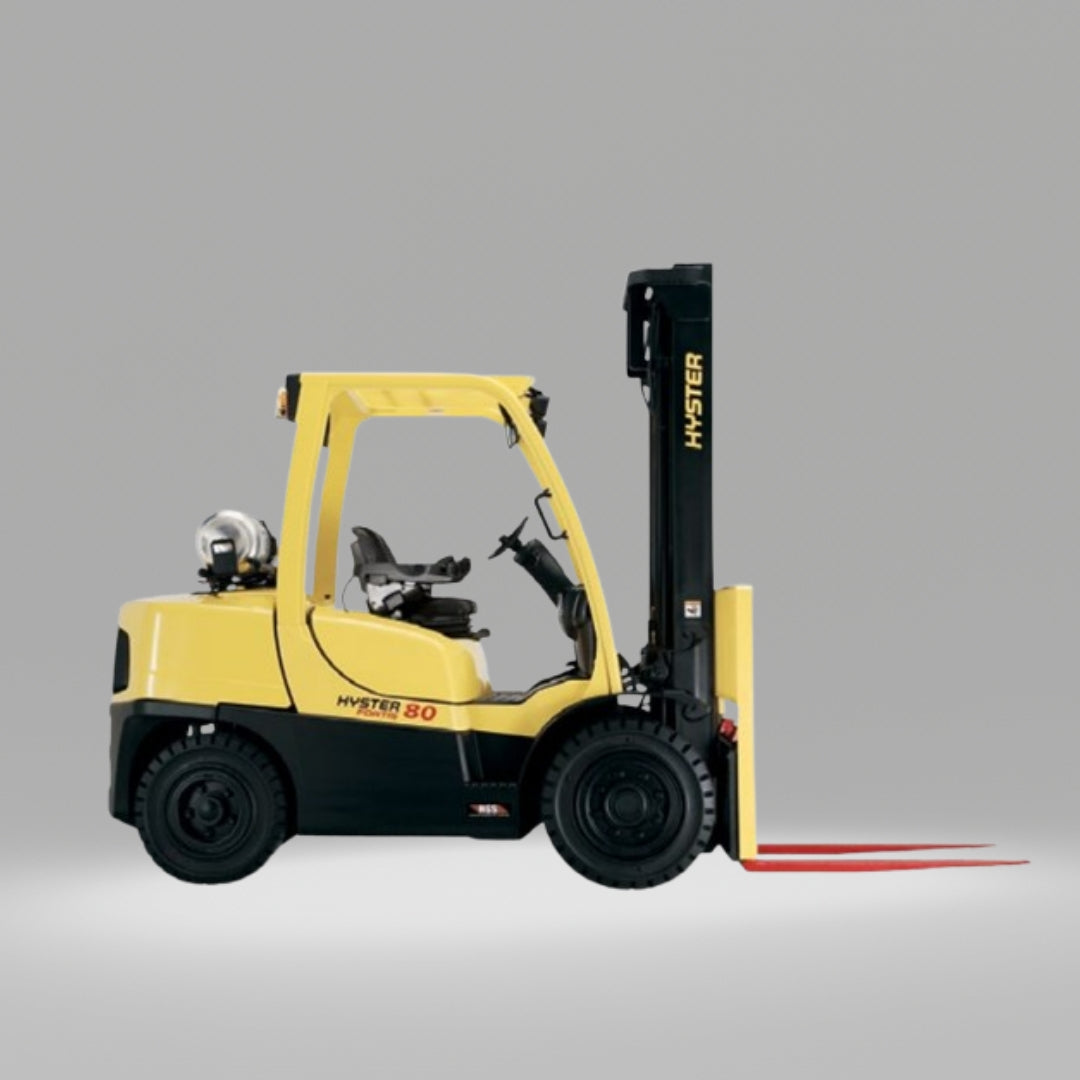 Montacargas Contrabalanceado HYSTER H80-120Ft Gas Lp Con Llantas Rudomáticas