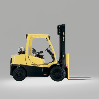 Montacargas Contrabalanceado HYSTER H80-120Ft Gas Lp Con Llantas Rudomáticas