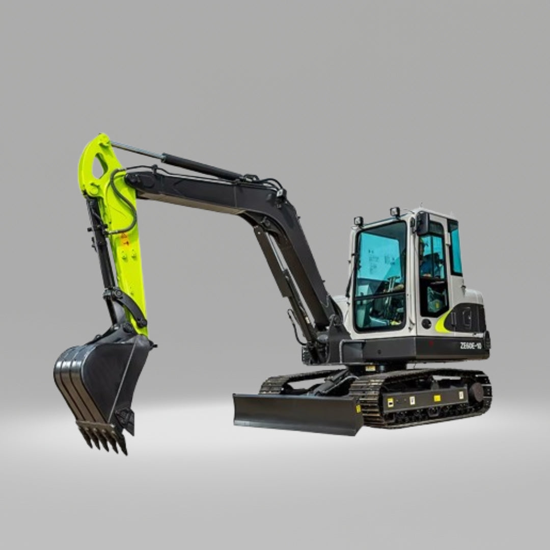 Excavadora ZOOMLION ZE60G/A Diésel Con Orugas De Caucho, Tipo Giro Cero
