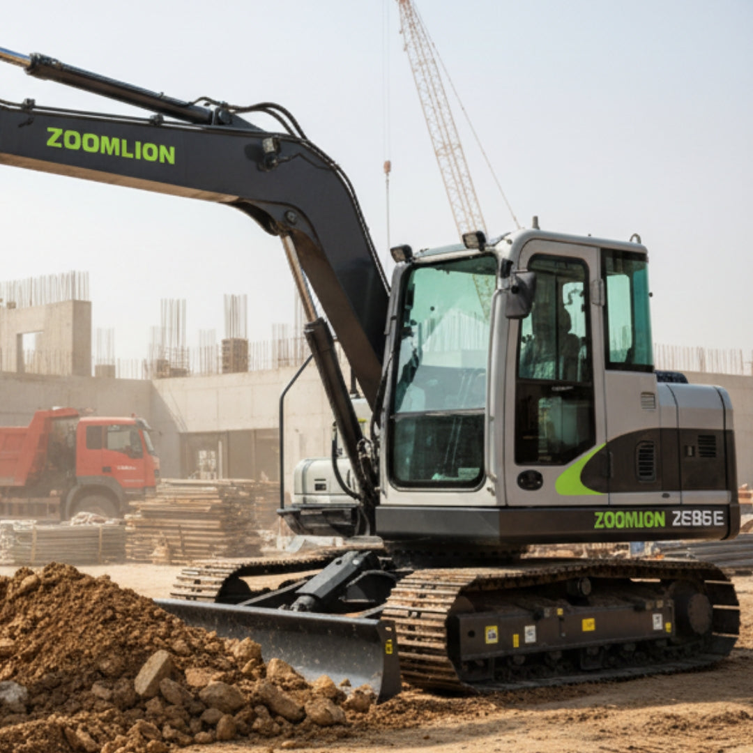 Excavadora ZOOMLION ZE75G/A Diésel Con Orugas De Caucho, Tipo Giro Cero