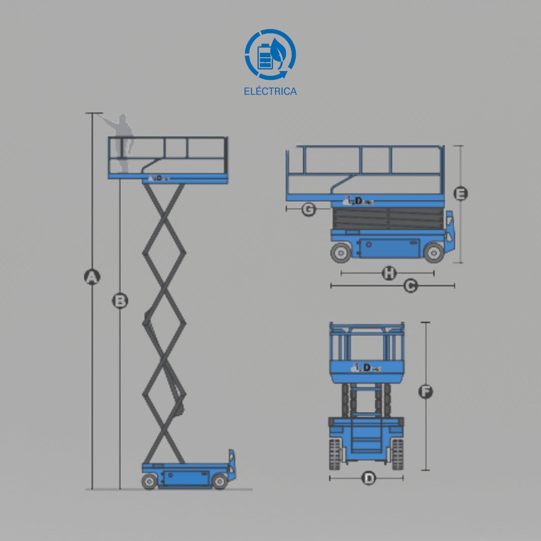 Plataforma De Elevación Tipo Tijera JCPT1008AC Eléctrica
