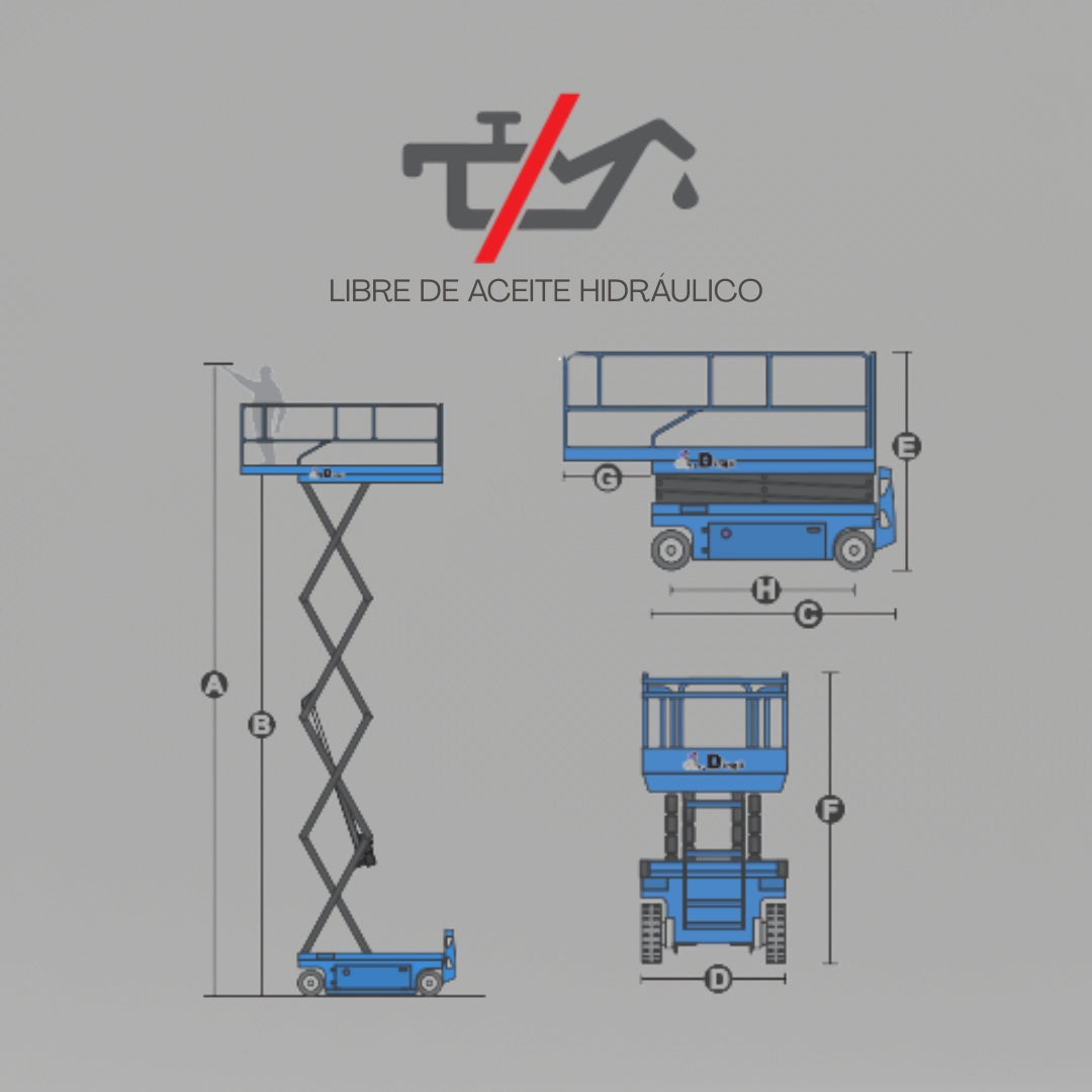 Plataforma De Elevación Tipo Tijera JCPT1008PA