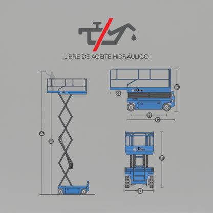 Plataforma De Elevación Tipo Tijera JCPT1008PA