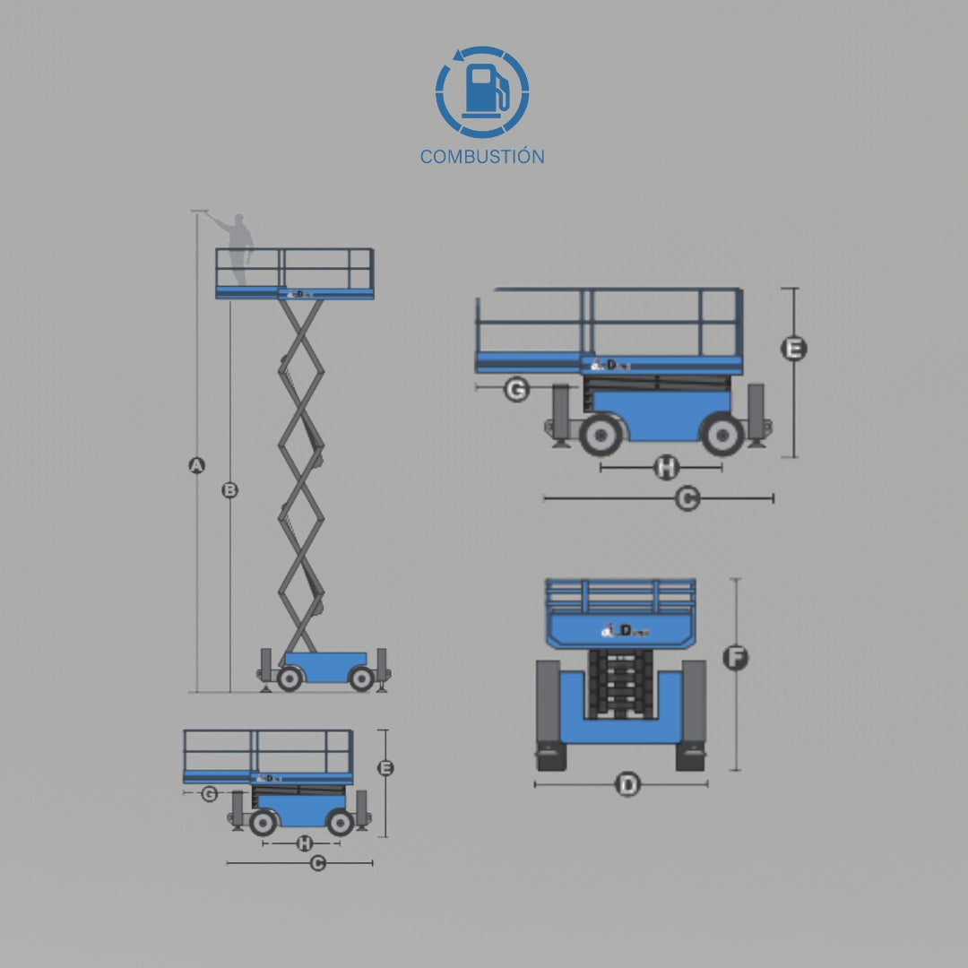 Plataforma De Elevación Tipo Tijera JCPT1418RT