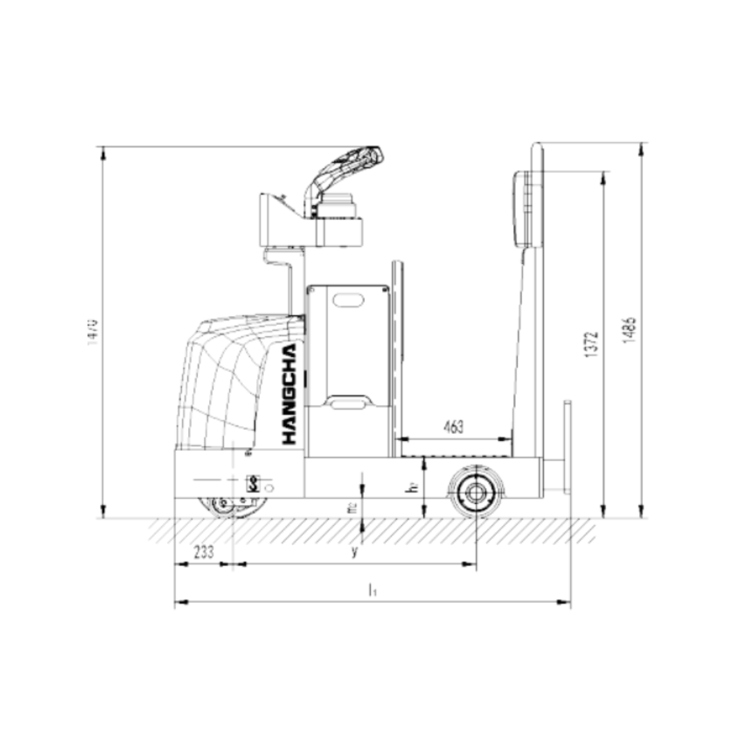 Carro de Arrastre Eléctrico Hangcha Modelo BT45Li Con Batería de Litio